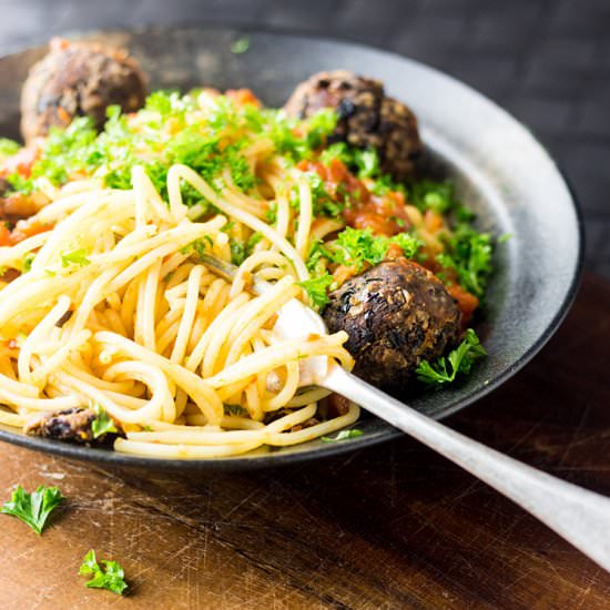 Vegan Spaghetti and Meatballs