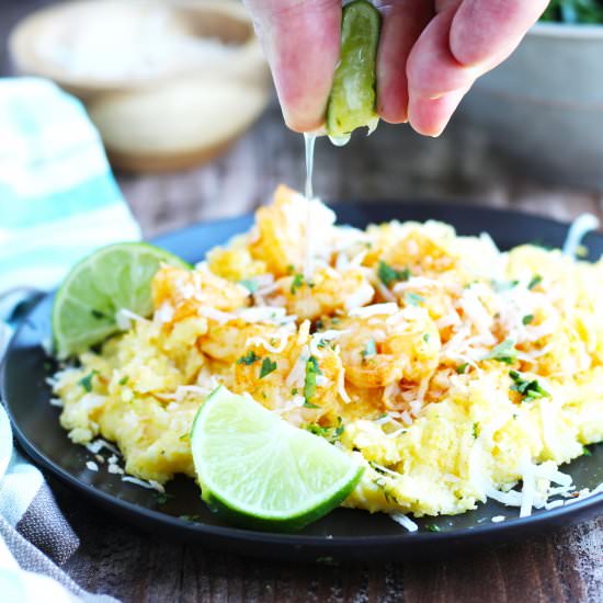 Coconut Lime Shrimp and Grits
