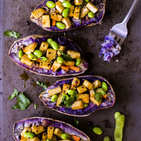 Asian Stuffed Baked Sweet Potatoes