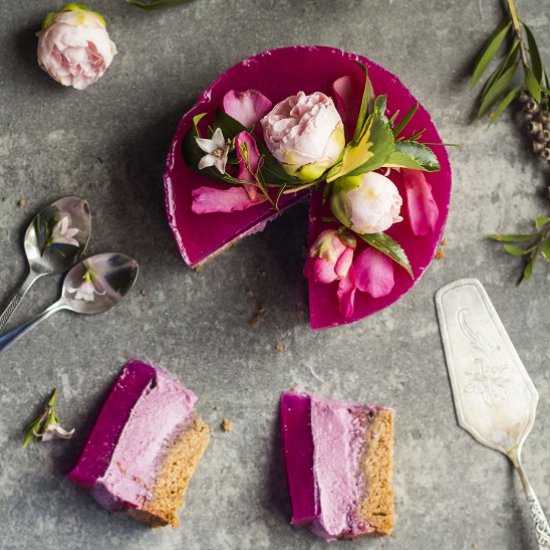 Pink Dragon Fruit Layer Cake
