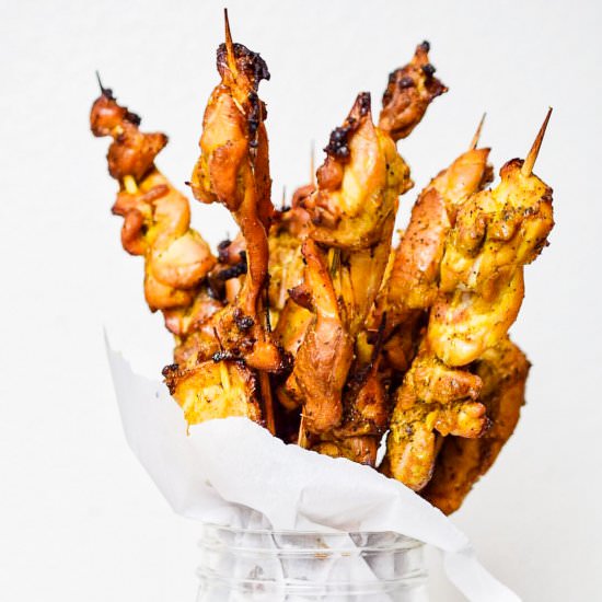 Sticky Chicken Skewers
