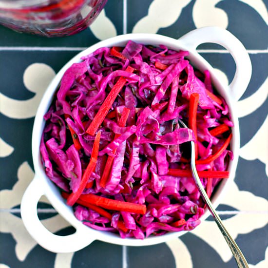 Quick Pickled Red Cabbage