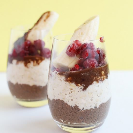 Raspberry Chocolate Chia Oat Breakfast