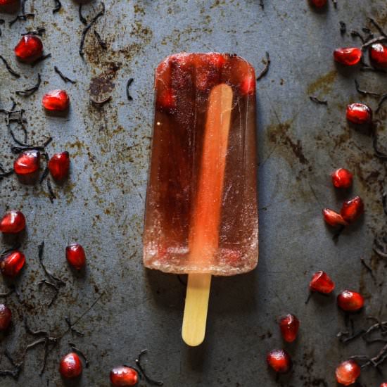 Pomegranate Iced Tea Lollies