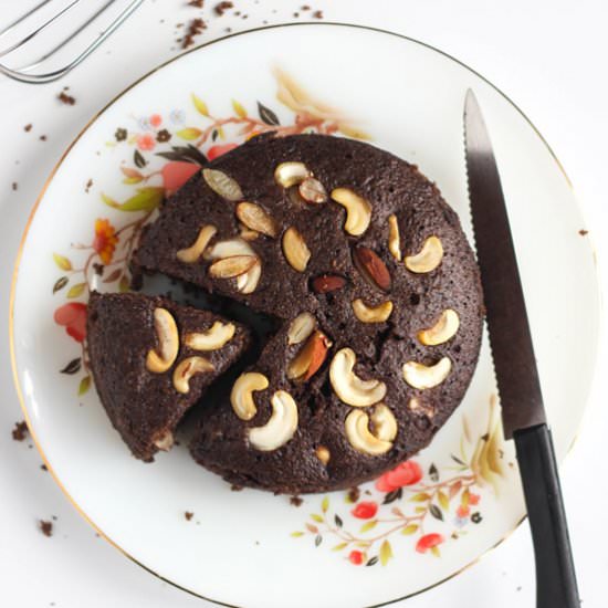 Eggless Chocolate Rava Cake