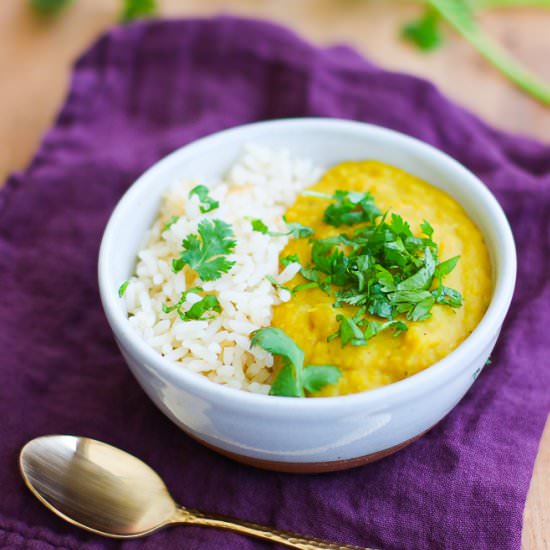 Lentils Dahl with Coconut Milk