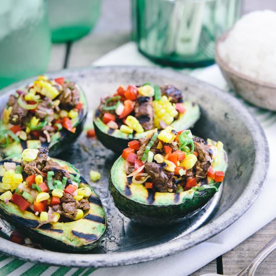 Steak Stuffed Grilled Avocados