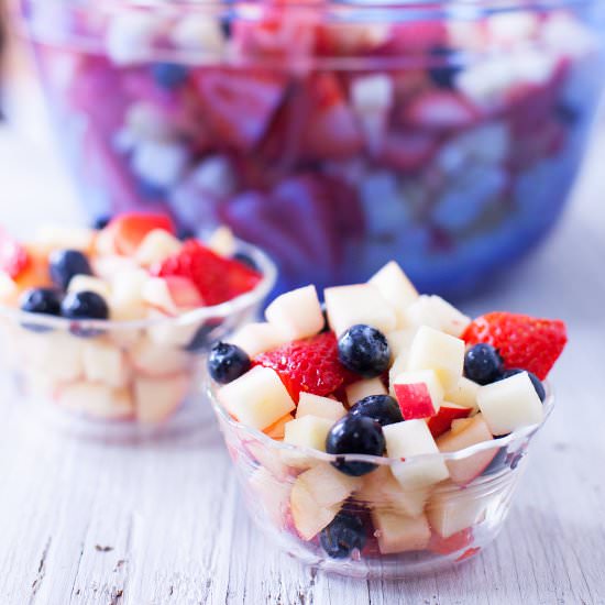 Red, White and Blue Fruit Salad