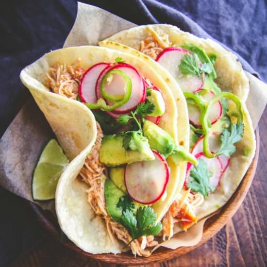 Slow Roasted Chicken Tacos