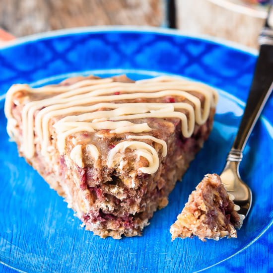 Banana Berry Oatmeal Cake