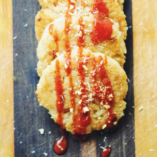 Coconut & Peanut Fried Rice Patties