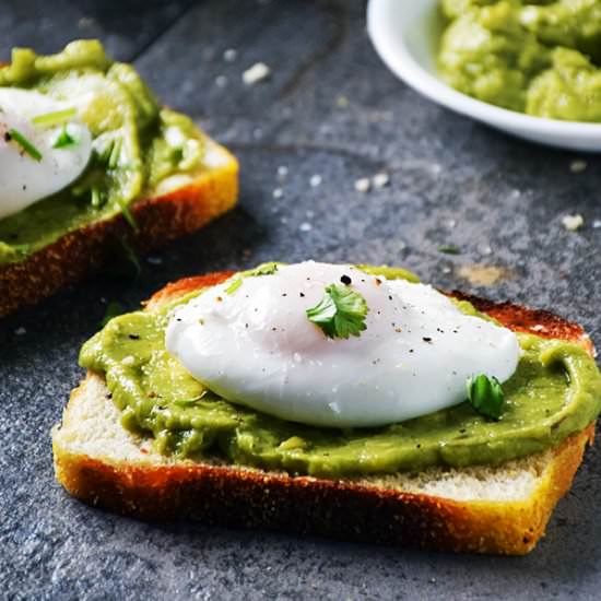 Poached Egg on Toast Breakfast