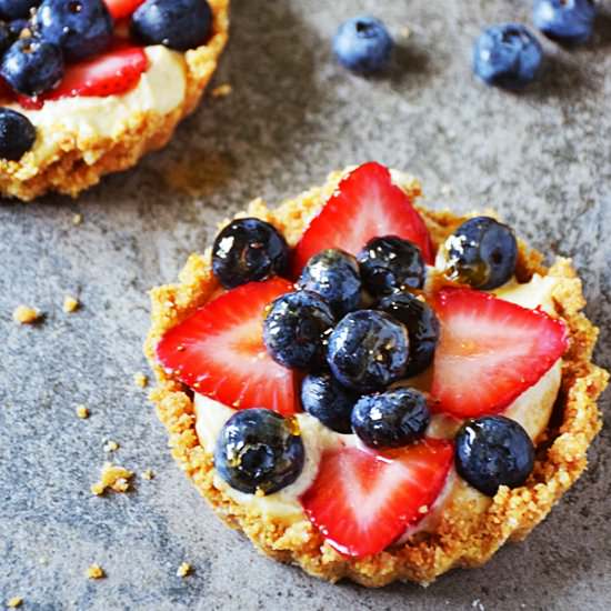 Red, White, and Blue Fruit Tart