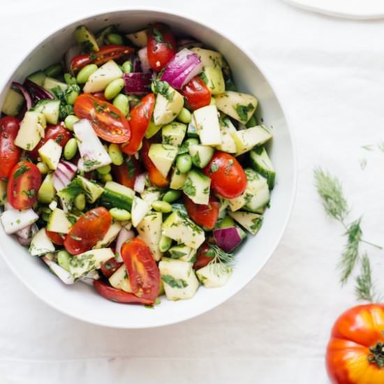 Crunchy Cucumber Tomato Salad