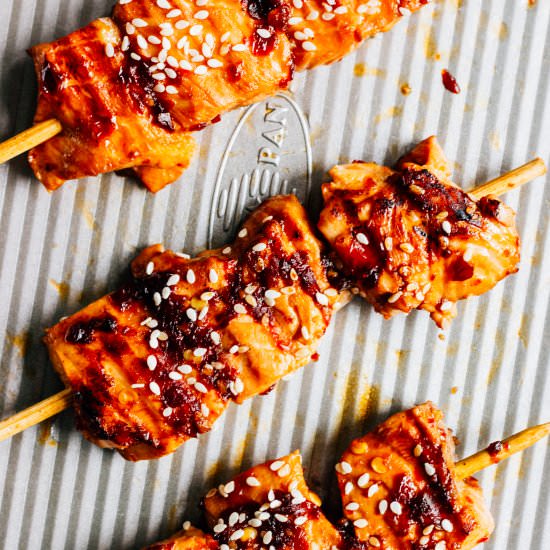 Sesame Salmon Skewers