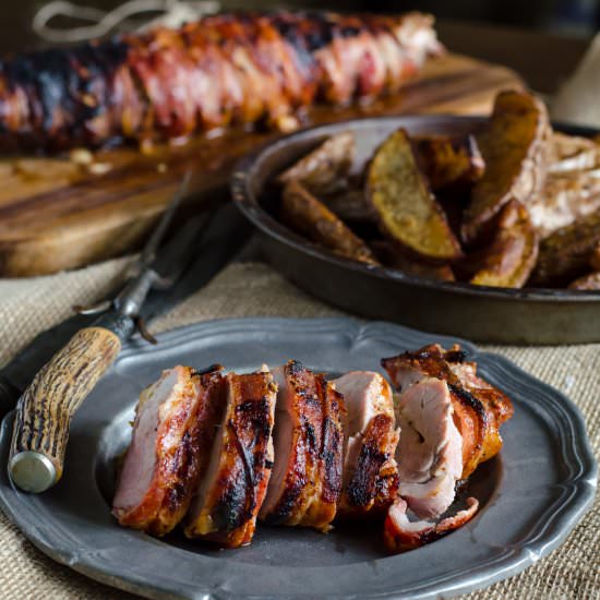 BBQ Bacon Wrapped Pork Tenderloin