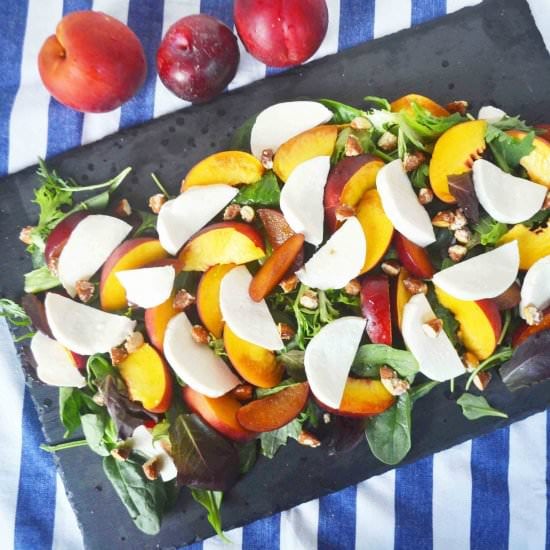 Summer Peach Fresh Mozzarella Salad