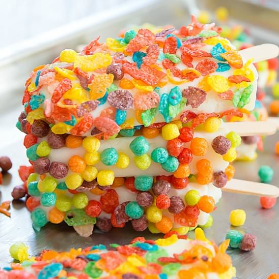 Cereal Milk Ice Pops