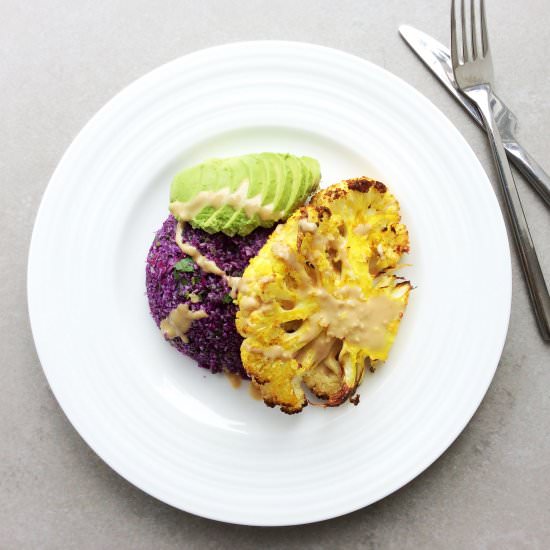 Turmeric Coconut Cauliflower Steaks