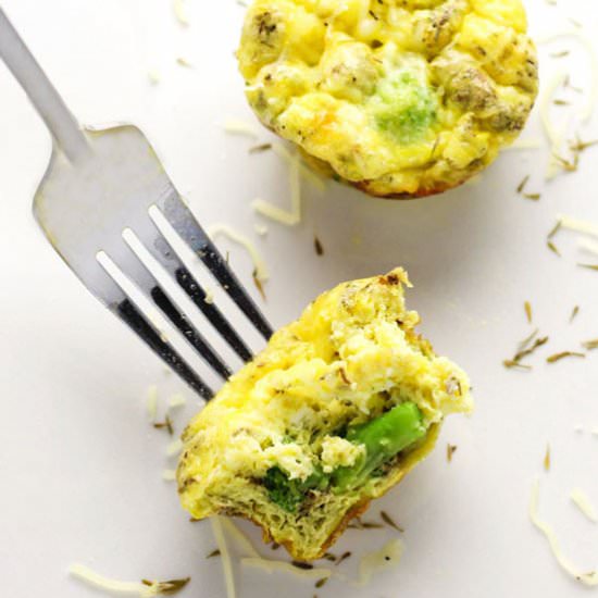 Broccoli Cheese and Egg Muffins