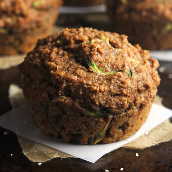 Zucchini Bread Bran Muffins