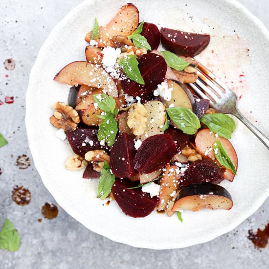 Roasted Beet and Plum Salad