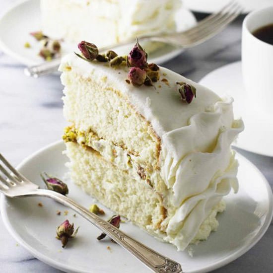 Vanilla, Rose and Pistachio Cake