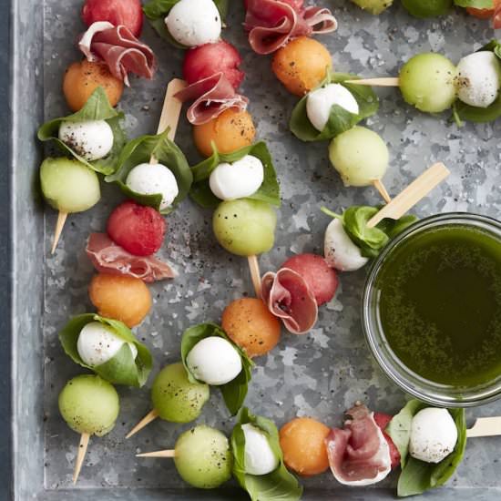 Melon Caprese Skewers