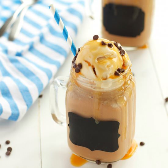 Dairy Free Mocha Caramel Frappuccino