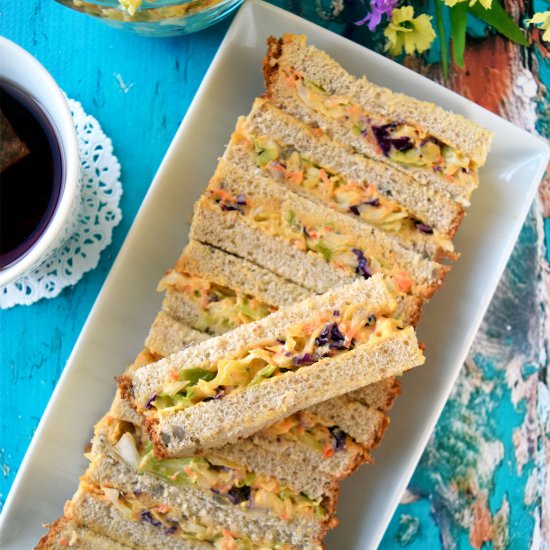 Easy Vegan Coleslaw Sandwich Bars