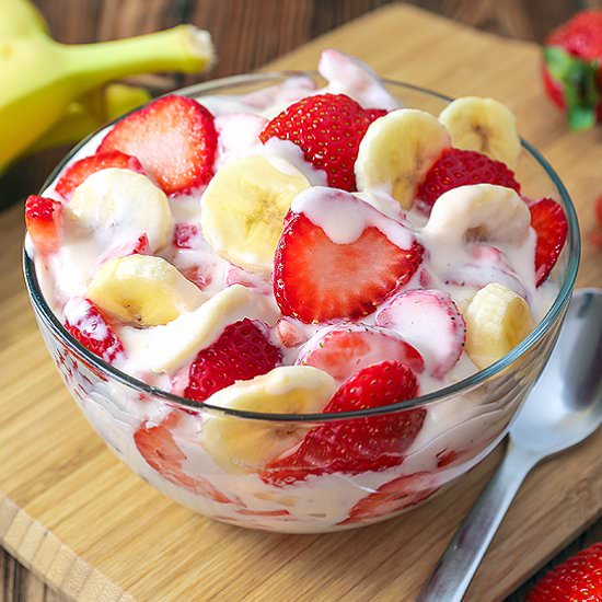 Strawberry Banana Cheesecake Salad