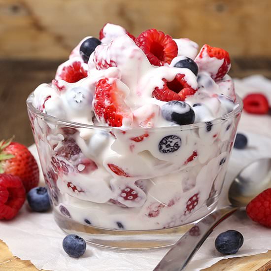 Summer Berry Cheesecake Salad