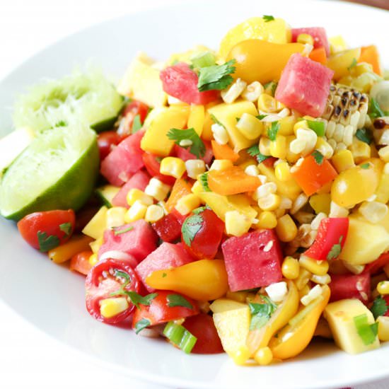Mango, Watermelon + Corn Salad