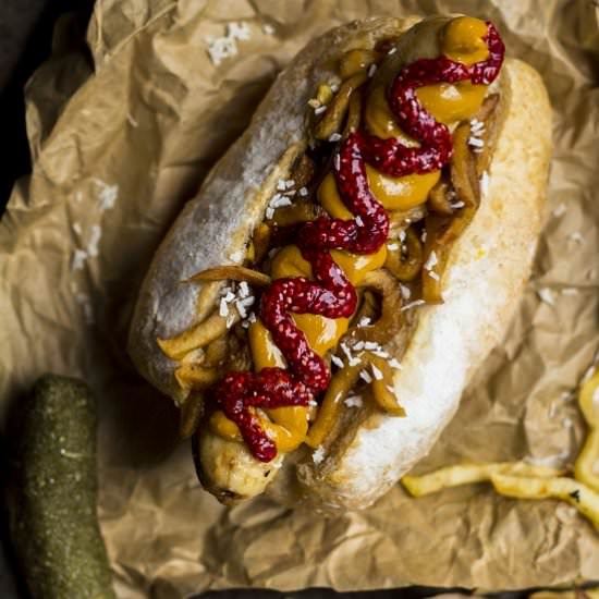 Banana, PB and Jam Hot Dog
