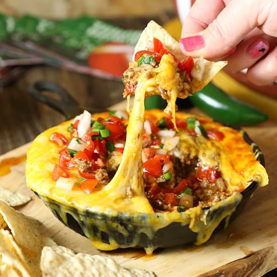 Cheesy Beef Enchilada Dip