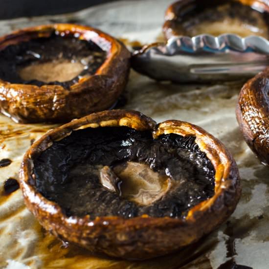 Baked Teriyaki Portobello Mushrooms