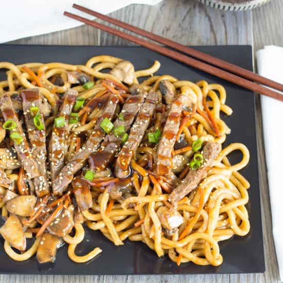Beef Teriyaki with Udon Noodles