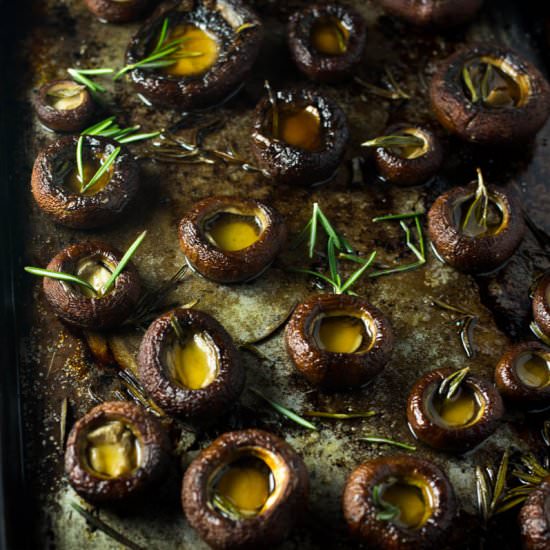 Rosemary Oven Roasted Mushrooms