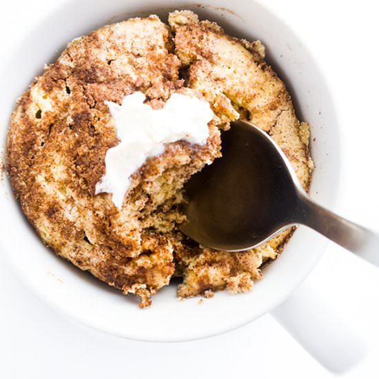 Low Carb Cinnamon Swirl Mug Muffin