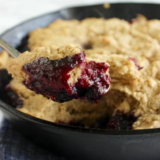 Triple Berry Skillet Cobbler