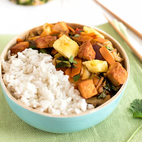 Pina Colada Tofu Bowls