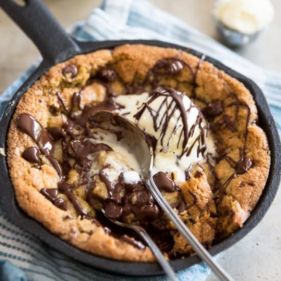 Chocolate Chip Skillet Cookie