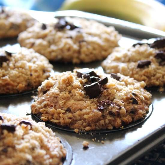 Banana Oatmeal Chocolate Muffins