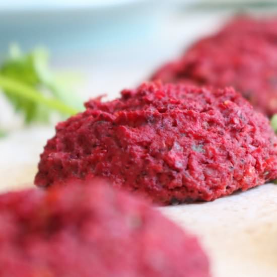 Baked Beet Falafels