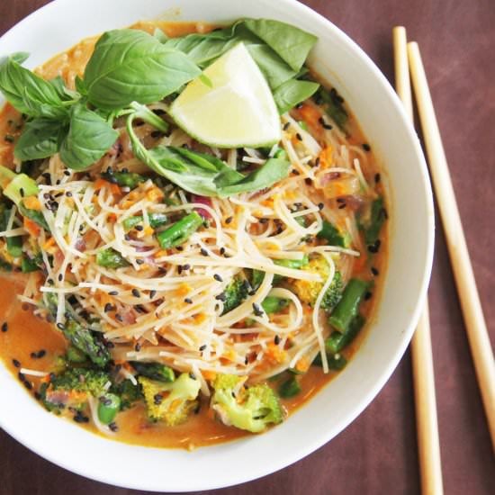 Thai Coconut Curry Noodle Bowl