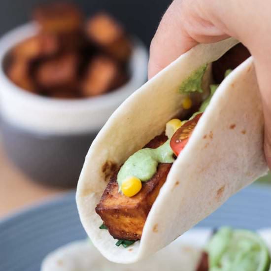 Baked Tofu Tacos