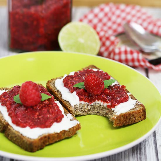 Raspberry Jam With Chia Seeds