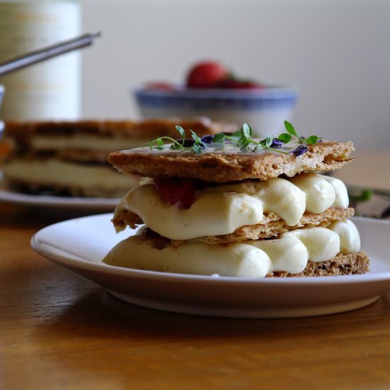 Strawberry Elderflower Millefeuille