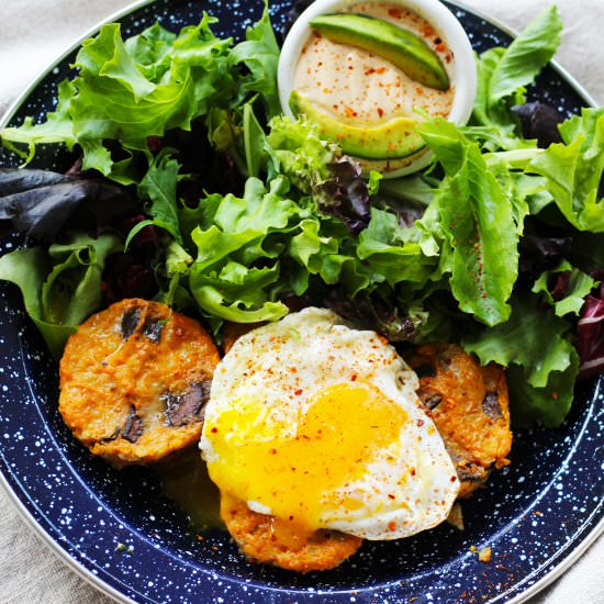 Sweet Potato Mushroom Cakes