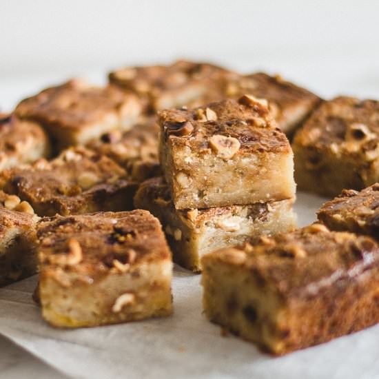 Banana and White Chocolate Blondies